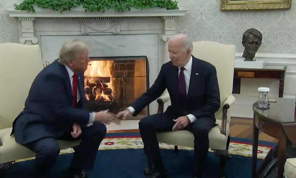  Tổng thống Joe Biden chào mừng ông Donald Trump trở lại Nhà Trắng