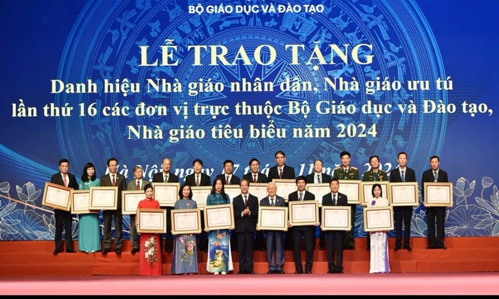  Tôn vinh các Nhà giáo Nhân dân, Nhà giáo Ưu tú và Nhà giáo tiêu biểu năm 2024