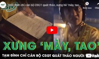 Đình chỉ cán bộ cảnh sát giao thông xưng "mày, tao" với người vi phạm 