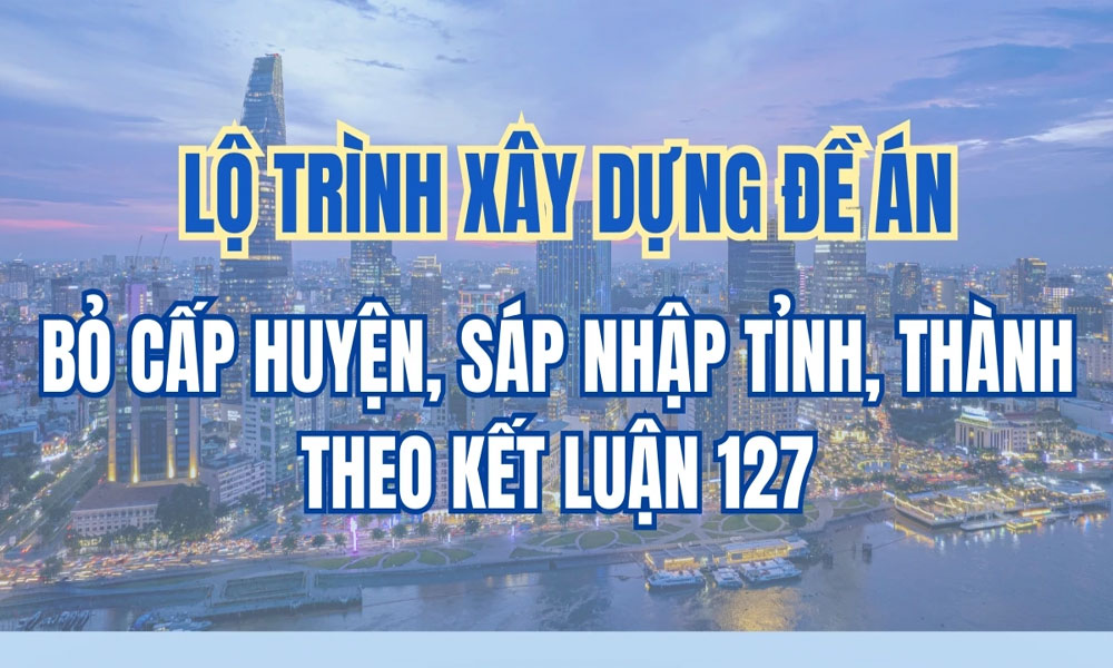  Lộ trình xây dựng đề án sáp nhập một số đơn vị hành chính cấp tỉnh, không tổ chức cấp huyện 