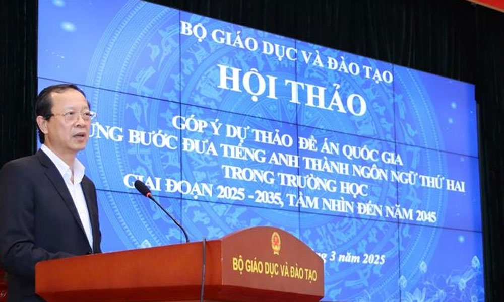  Dự kiến 100% học sinh học tiếng Anh như ngôn ngữ thứ hai vào năm 2035