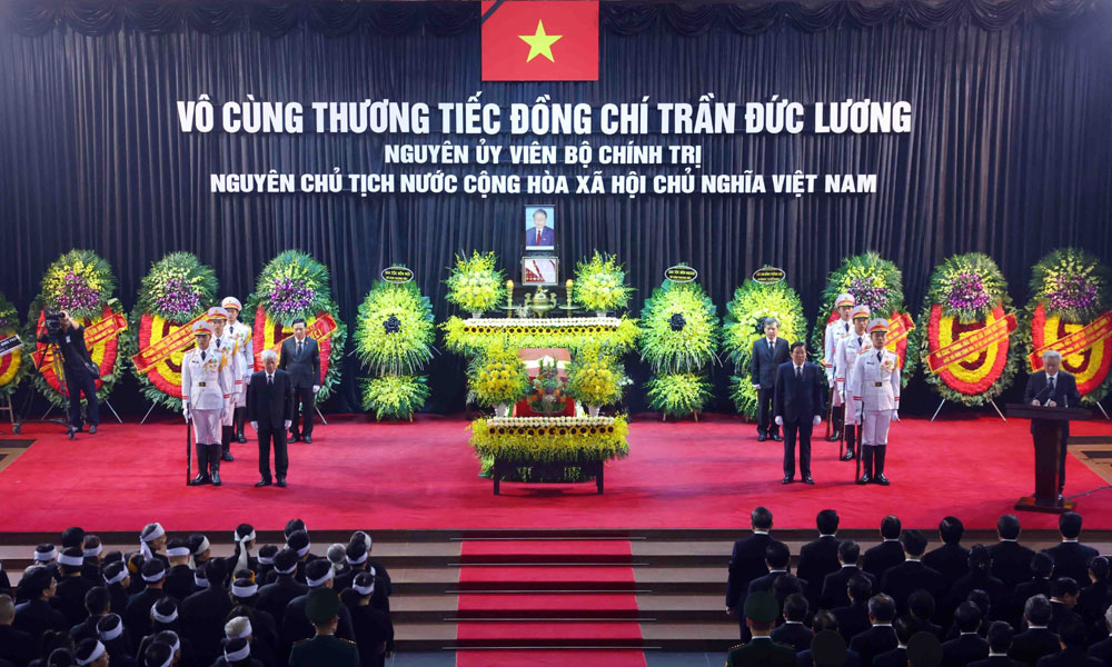  Hôm nay (25/5), tổ chức trọng thể Lễ truy điệu nguyên Chủ tịch nước Trần Đức Lương