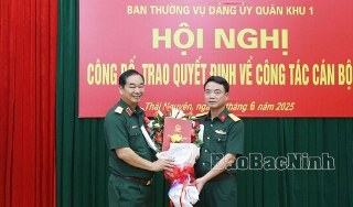 Công bố và trao quyết định bổ nhiệm lãnh đạo chủ chốt Bộ Chỉ huy quân sự tỉnh Bắc Ninh mới