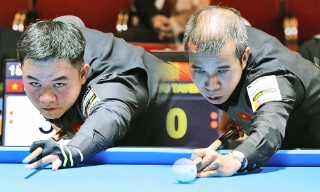 Việt Nam thắng đậm ở tứ kết billiard đồng đội thế giới