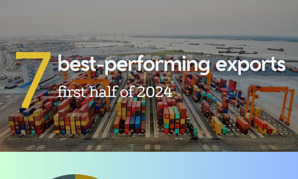 Seven best-performing exports in first half of 2024