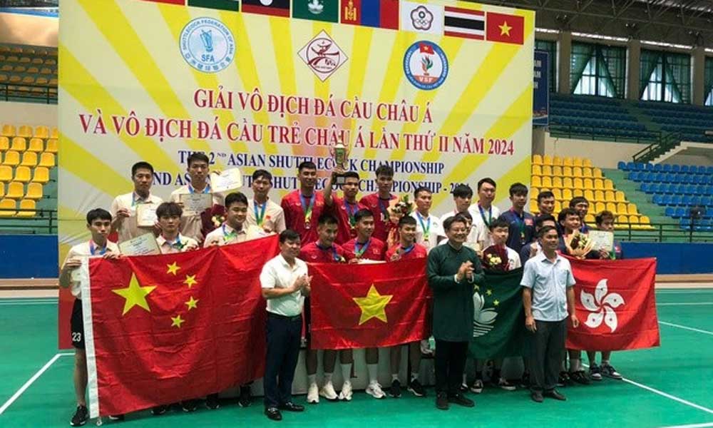 Vietnam retains champion title at second Asian Youth Shuttlecock Championships