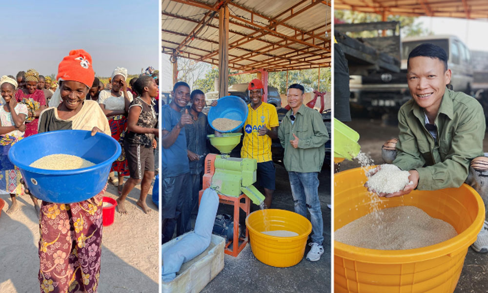 Vietnamese team cultivate wet rice in Africa