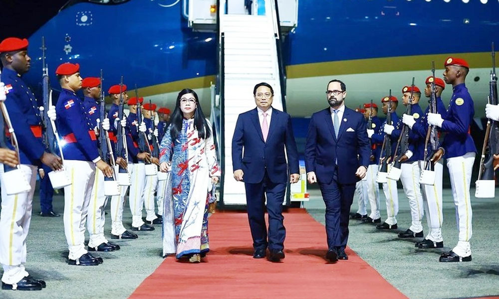 PM arrives in Santo Domingo, beginning official visit to Dominican Republic