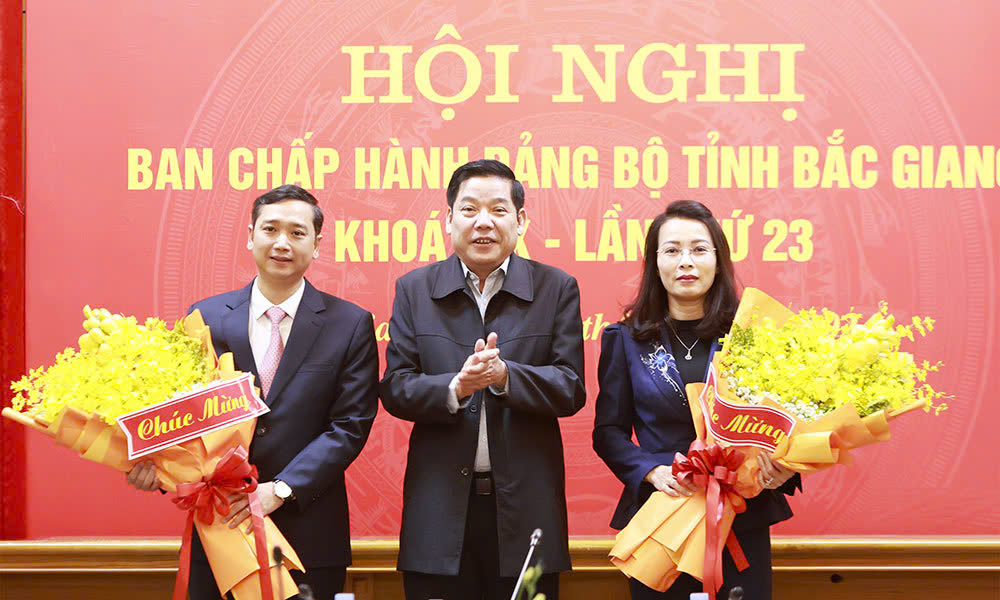 Nguyen Thi Huong and Nguyen Viet Oanh elected Deputy Secretary of Bac Giang Provincial Party Committee