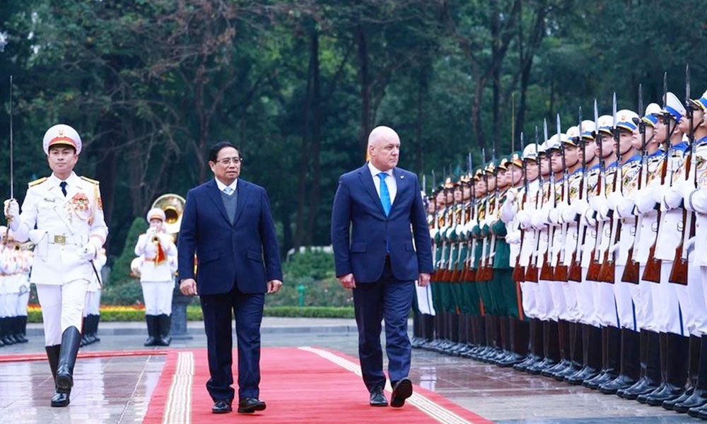 PM hosts welcome ceremony for New Zealand counterpart