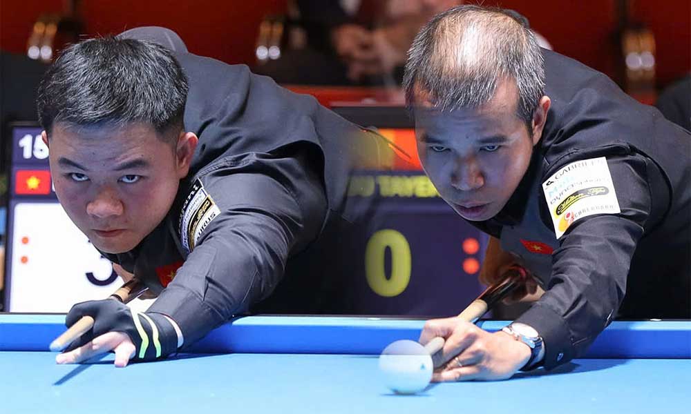 Vietnam cueists dominate in quarterfinals of three-cushion championship for national teams