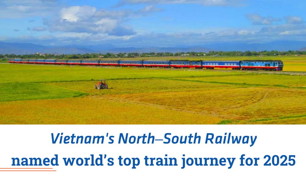 Vietnam’s North-South railway named one of world’s most incredible train journeys