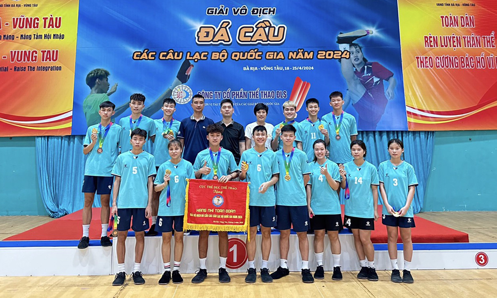 Bắc Giang xếp thứ Nhì Giải Vô địch đá cầu các câu lạc bộ quốc gia