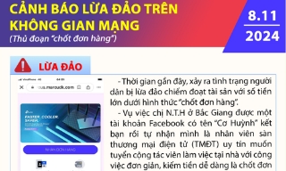 Cảnh báo lừa đảo trên không gian mạng dưới hình thức "chốt đơn hàng"