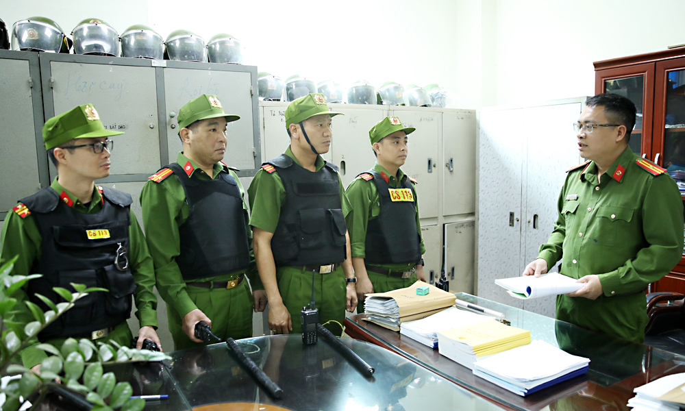  Cảnh sát 113 Công an Bắc Giang sẵn sàng trấn áp tội phạm