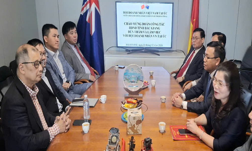  Đoàn công tác HĐND tỉnh Bắc Giang làm việc với Hội Doanh nhân Việt Nam tại Australia