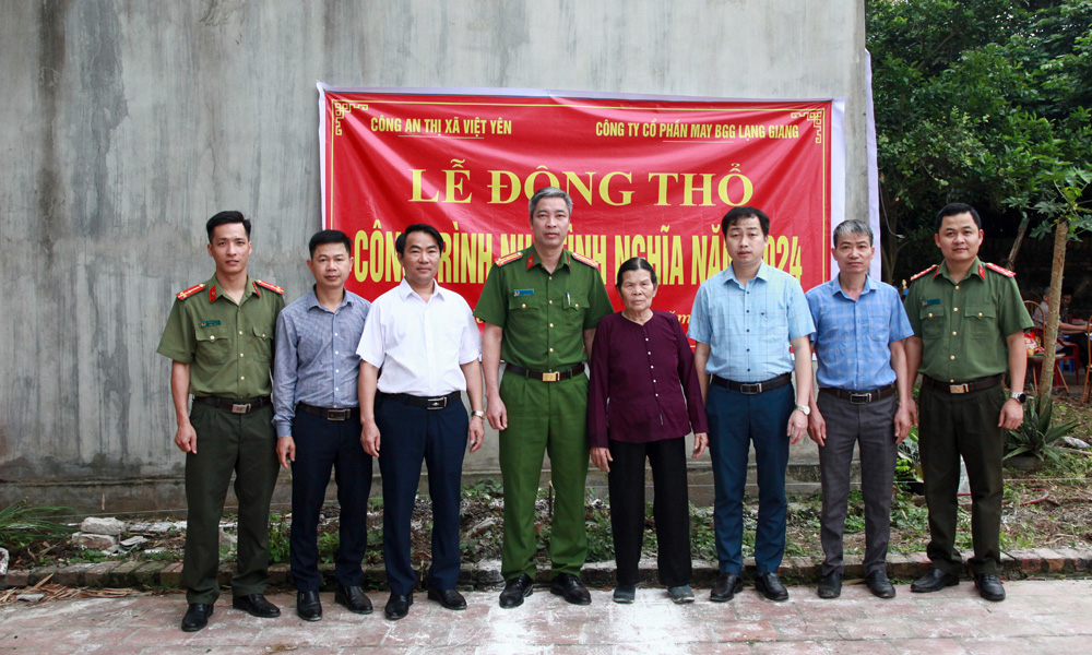 Công an thị xã Việt Yên khởi công “Nhà tình nghĩa” tặng hộ nghèo