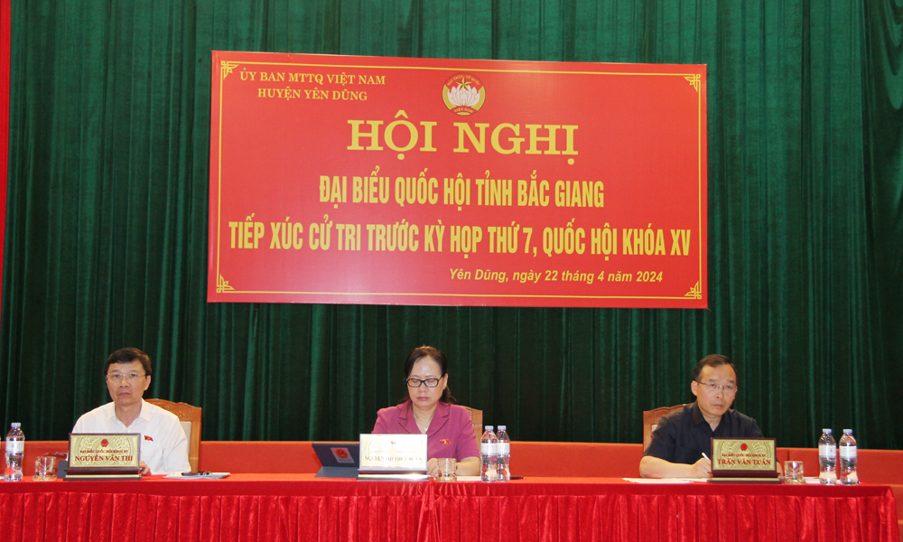 Đoàn đại biểu Quốc hội tỉnh Bắc Giang tiếp xúc cử tri huyện Yên Dũng