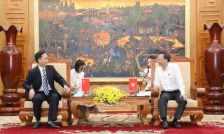 Phó Chủ tịch UBND tỉnh Phạm Văn Thịnh gặp mặt đoàn đại biểu Trung Quốc dự hội nghị xúc tiến tiêu thụ vải thiều 