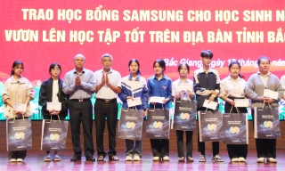 Bắc Giang: 210 học sinh được nhận học bổng Samsung