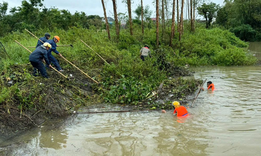 Nỗ lực rút ngắn thời gian tiêu úng cho địa bàn TP Bắc Giang