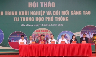 Gần 40 nghìn giáo viên, học sinh Bắc Giang tham gia hội thảo về khởi nghiệp và đổi mới sáng tạo 