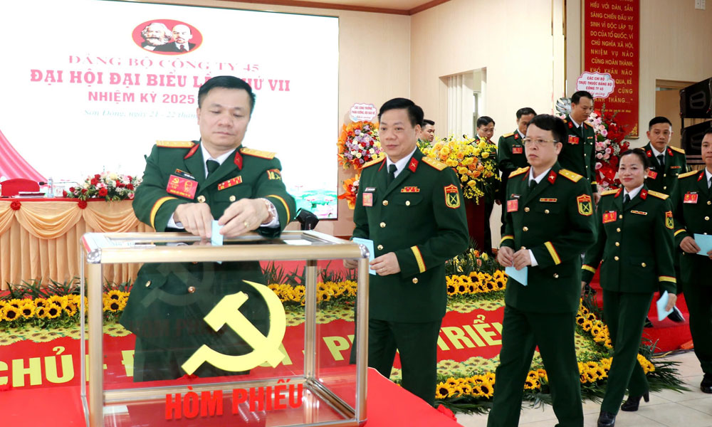 Đại hội Đảng bộ Công ty 45 lần thứ VII, nhiệm kỳ 2025 - 2030