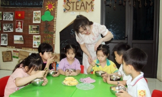 Trường Mầm non Vân Hà: Chăm sóc tốt để trẻ phát triển toàn diện