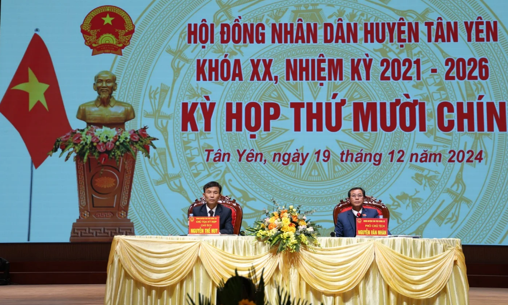  Kỳ họp thứ 19, HĐND huyện Tân Yên khóa XX thông qua 10 nghị quyết