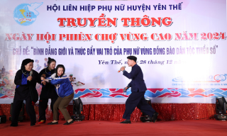 Yên Thế: Truyền thông về bình đẳng giới tại ngày hội phiên chợ vùng cao