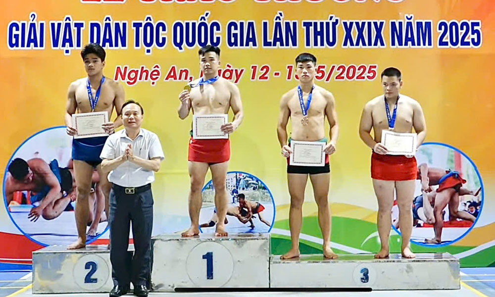  Bắc Giang xếp thứ Nhì tại Giải vô địch vật dân tộc quốc gia năm 2025
