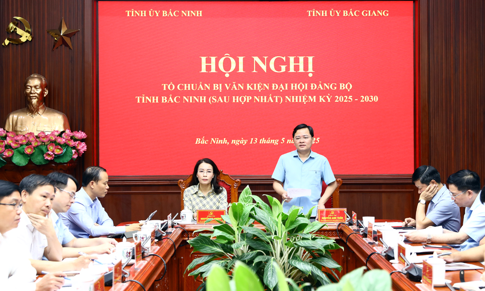  Chuẩn bị tốt dự thảo Văn kiện Đại hội Đảng bộ tỉnh Bắc Ninh (sau hợp nhất) nhiệm kỳ 2025 - 2030