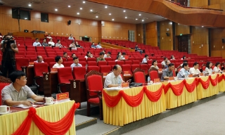 Tổng duyệt chương trình Lễ công bố nghị quyết, quyết định về sáp nhập đơn vị hành chính
