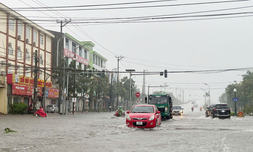 TP Bắc Giang: Khắc phục cây đổ, ngập úng trong đô thị