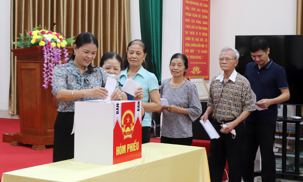 Hơn 99% cử tri bỏ phiếu cho ý kiến về sắp xếp đơn vị hành chính tại Bắc Giang