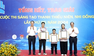 Bắc Giang: Trao 33 giải cho các tác giả Cuộc thi Sáng tạo thanh thiếu niên, nhi đồng