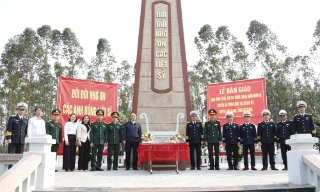 Tổng Công ty Tân Cảng Sài Gòn bàn giao công trình nghĩa trang quân nhân và chuyên gia Trung Quốc tại Bắc Giang