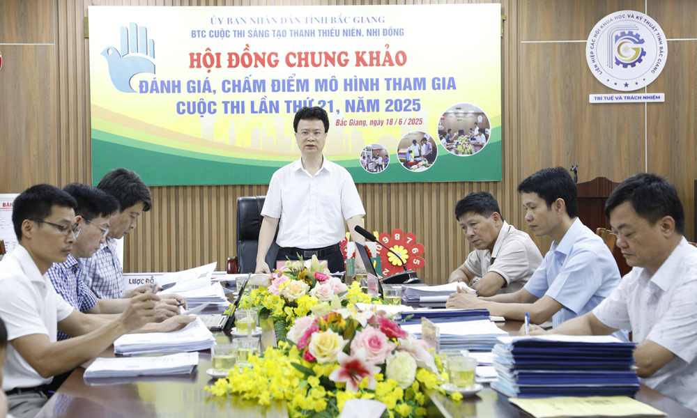  60 mô hình, sản phẩm thi chung khảo Cuộc thi Sáng tạo thanh thiếu niên, nhi đồng tỉnh Bắc Giang