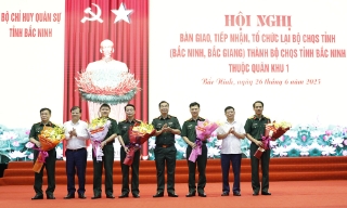 Bàn giao, tiếp nhận, tổ chức lại Bộ Chỉ huy quân sự hai tỉnh Bắc Ninh, Bắc Giang thành Bộ Chỉ huy quân sự tỉnh Bắc Ninh (mới)