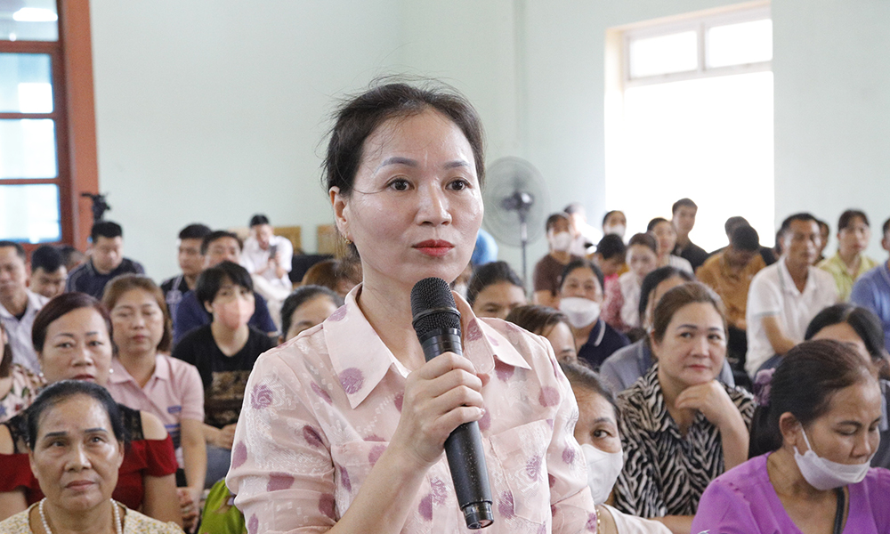 Đoàn đại biểu Quốc hội tỉnh Bắc Giang tiếp xúc cử tri thị xã Việt Yên