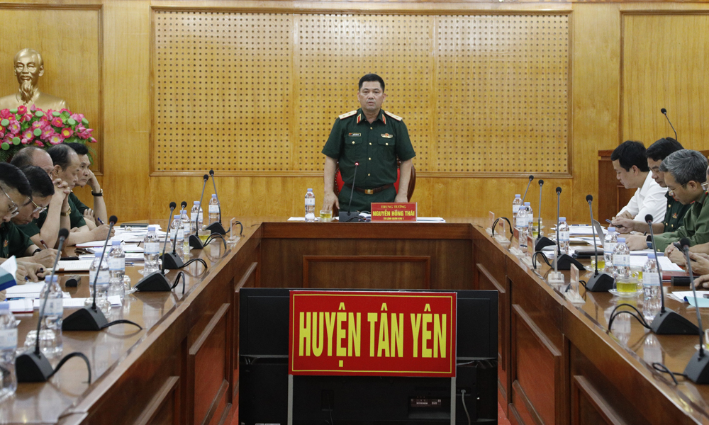 Triển khai làm công tác chuẩn bị cho diễn tập khu vực phòng thủ huyện Tân Yên