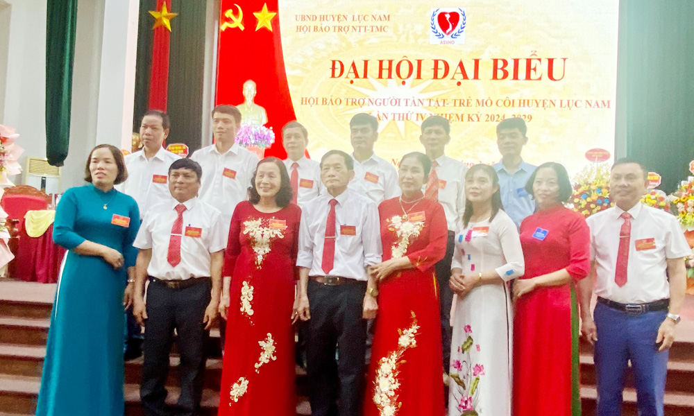 Hội Bảo trợ người tàn tật và trẻ mồ côi huyện Lục Nam tổ chức đại hội đại biểu lần thứ IV, nhiệm kỳ 2024-2029