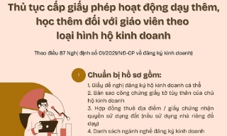 Những lưu ý về thủ tục cấp giấy phép dạy thêm theo loại hình hộ kinh doanh