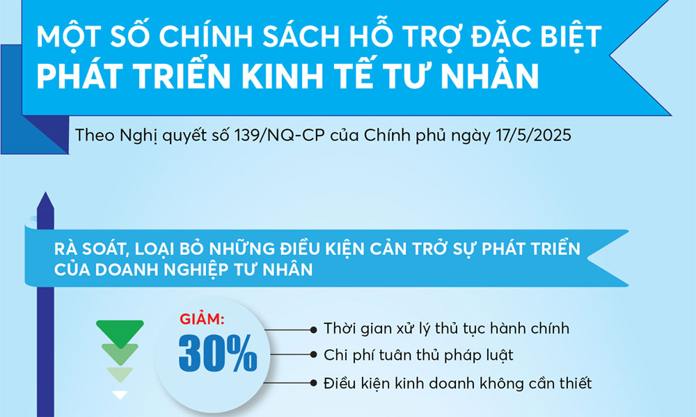  Một số chính sách hỗ trợ đặc biệt phát triển kinh tế tư nhân