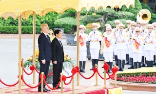 Chủ tịch nước Lương Cường chủ trì Lễ đón Tổng thống Litva thăm chính thức Việt Nam