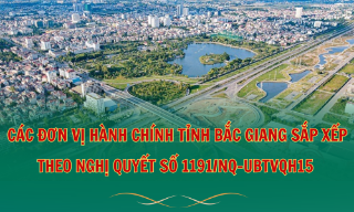 Các đơn vị hành chính  tỉnh Bắc Giang sắp xếp theo Nghị quyết số 1191/NQ-UBTVQH15