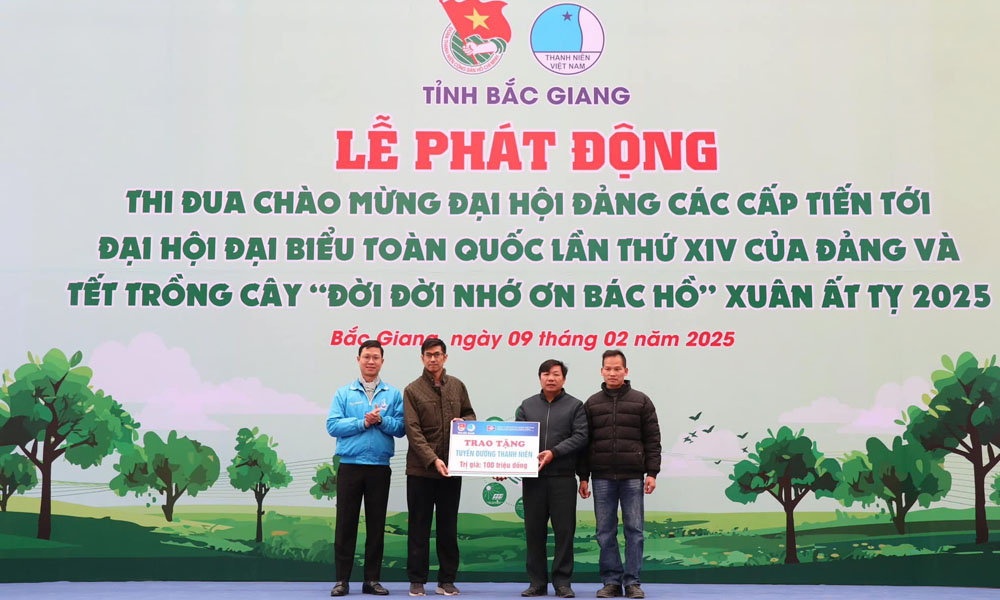  Tuổi trẻ Bắc Giang phát động  thi đua chào mừng Đại hội Đảng các cấp và  Tết trồng cây "Đời đời nhớ ơn Bác Hồ"