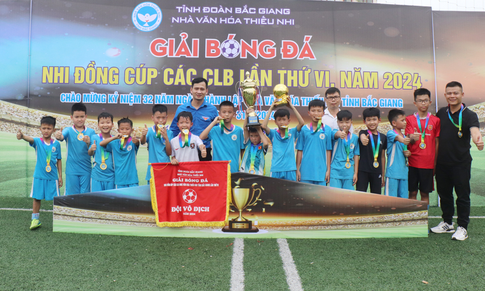 Bắc Giang: Sôi nổi Giải bóng đá nhi đồng cúp câu lạc bộ Nhà Văn hóa Thiếu nhi năm 2024
